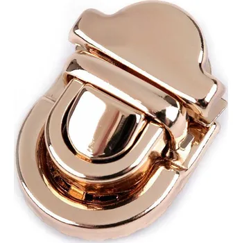 Sada zapínání na tašku 20x29 mm, střední, 2 růžové zlato