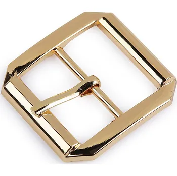 Kovová spona / opasková přezka, průvlek 25 mm, střední, 2 zlatá