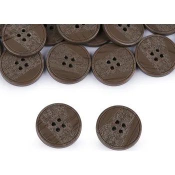 Knoflík Knoflík laser velikost 40", 44", střední, 2 (40&quot;) hnědá