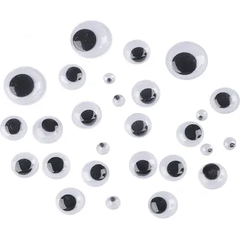 Plastové oči MIX velikostí, velké, 1 mix