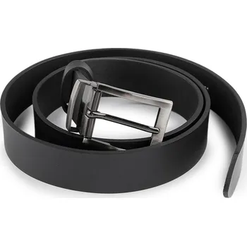 Opasek Pánský kožený pásek z buvolí kůže šíře 3,5 cm hladký, střední, 2 černá