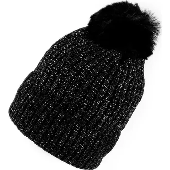 Čepice Dámská / dívčí zimní čepice žinylková s lurexem Emi Ross, střední, 6 černá