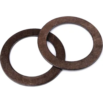 Dřevěná ucha na tašky Ø14 cm, velké, hnědá tmavá