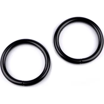 Kroužek Ø25 mm, malé, 6 černý lak