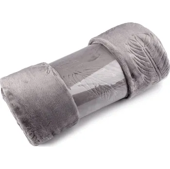 deka Deka fleece pírka 150x200 cm, střední, 3 šedá