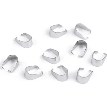 Materiál na výrobu šperku Šlupna z nerezové oceli k výrobě šperků, velké, 3 (5x10 mm) platina