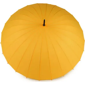 Deštník Dámský deštník kouzelný s květy, střední, 32 žlutobéžová