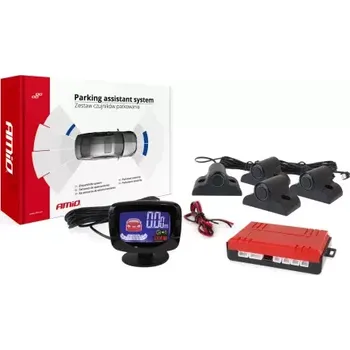 Parkovací asistent AMIO asistenty parkování LED-GRAF 4-senzorové černé TRUCK 19mm