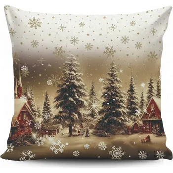 Povlak na dekorativní polštářek Forbyt Povlak na polštářek 40 x 40 cm vánoční vínová