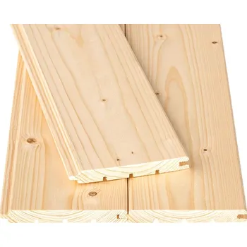 Dřevotřísková deska Palubka podlahová smrk A/B 5ks/bal – 24×146×4000 mm