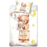 Carbotex Povlečení bavlna do postýlky Medvídek a Usínáček 100x135, 40x60 cm