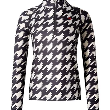 Cyklistické kalhoty Dámské triko - Perfect Moment 1/4 Zip Base Layer Top Black/Snow White