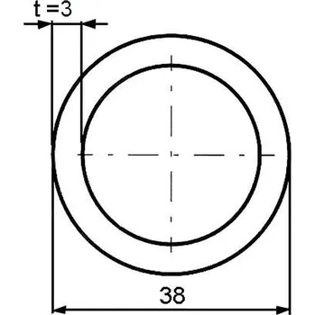 Stavební profil Trubka konstrukční 38×3 mm – 6 m