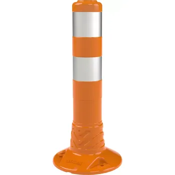 Plotový sloupek Oranžový plastový (PE) reflexní flexibilní sloupek FLOMA BD46 - průměr 8 cm, výška 45 cm
