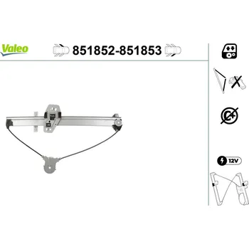 Stahovačka okna Zvedací zařízení oken VALEO 851852