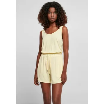 Dámské šaty Ladies Short Sleeveless Modal Jumpsuit - softyellow XL