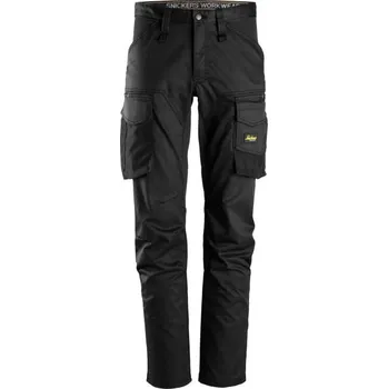Pánské kalhoty Snickers Workwear | Pracovní kalhoty AllroundWork Stretch bez kolenních kapes černé - Černá / 64 / 3XL / černá