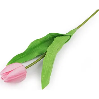 umělá květina Umělý tulipán, střední, 3 růžová sv.