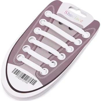 Tkaničky do bot Silikonové tkaničky do bot, střední, bílá