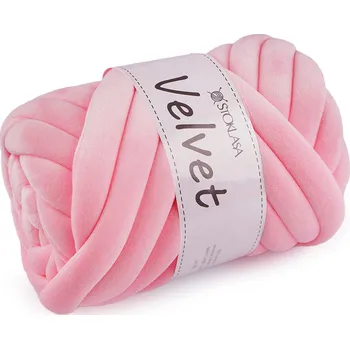 Příze Příze Marshmallow silná Velvet Ø20 mm 500 g, střední, 3 (022) růžová sv.