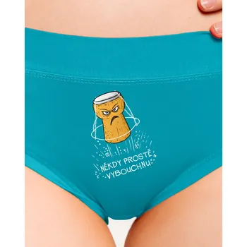 Souprava dámského spodního prádla Bastard Někdy vybouchnu dámské kalhotky Turquoise