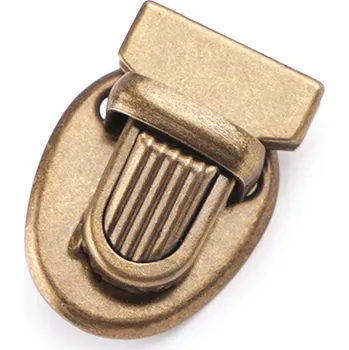 Sada zapínání na tašku mini 18x24 mm, střední, 2 staromosaz