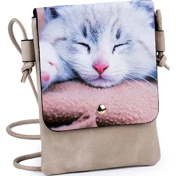 Kabelka Kabelka malá kočka, květ, jednorožec, jelen, kůň 15,5x21 cm, střední, 2 béžová kočka