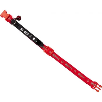 obojek pro kočku Nobby My Boss červený obojek pro kočku se jmenovkou