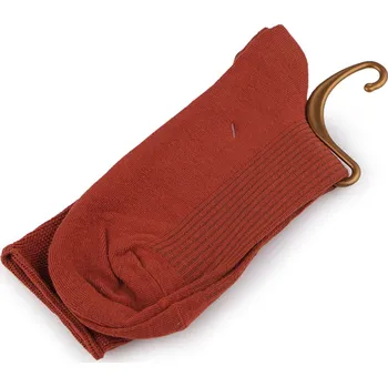 Dámské ponožky Dámské / dívčí bavlněné ponožky se zdravotním lemem, velké, 6 terakota