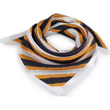 Šátek Saténový šátek 70x70 cm, střední, 2 hořčicová