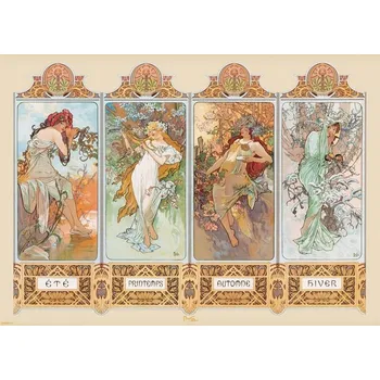 Plakát Plakát 61x91,5cm - Alfons Mucha - Four Seasons