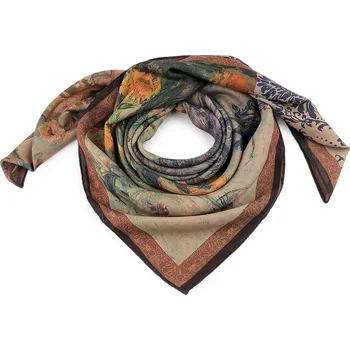 Šátek Šátek oboustranný 90x90 cm, velké, 2 béžová