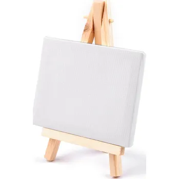 Malířský stojan Mini malířský stojan s plátnem, střední, 1 (8x10 cm) bílá