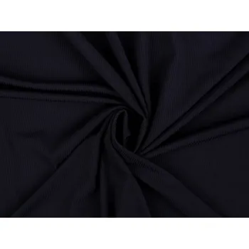 Úplet žebrovaný PES, střední, 6 (190 g/m²) modrá tmavá