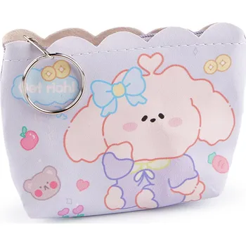 Dívčí peněženka / klíčenka 8,5x10 cm, střední, 3 fialová nejsvětlejší