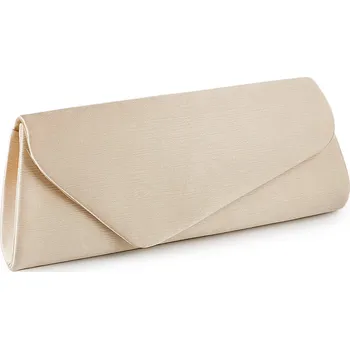 Kabelka Kabelka - psaníčko saténové s vroubkovanou strukturou, velké, 2 krémová