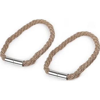 Příslušenství pro záclonu a závěs Dekorační úvaz / šňůra na závěsy s magnetem, střední, 3 béžová