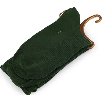 Dámské ponožky Dámské / dívčí bavlněné ponožky se zdravotním lemem, velké, 9 zelená tmavá