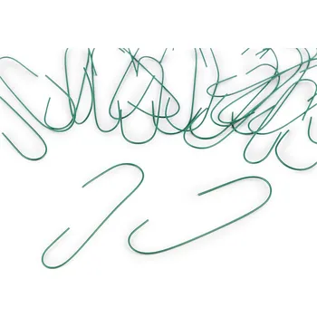 Vánoční dekorace Floristické háčky na vánoční ozdoby a tvoření 100 ks, střední, zelená