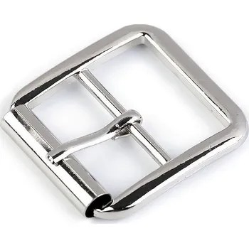 Kovová spona / opasková přezka, průvlek 25 mm, střední, 2 nikl