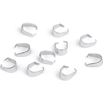 Materiál na výrobu šperku Šlupna z nerezové oceli k výrobě šperků, velké, 2 (4x8 mm) platina