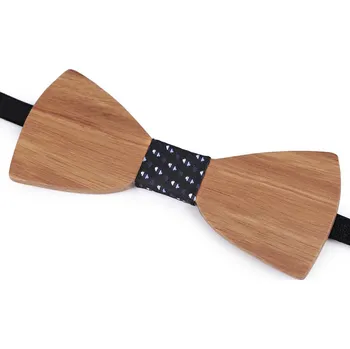 Dřevěný motýlek, velké, 2 přírodní stř. modrá