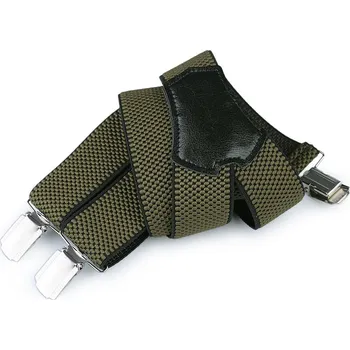 Kšandy Šle šíře 3,5 cm délka 120 cm, střední, 10 zelená khaki