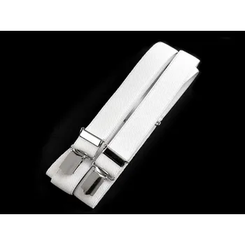 Kšandy Šle šíře 2,5 cm délka 125 cm, střední, 20 bílá