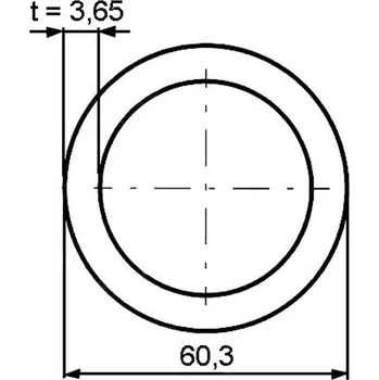 Stavební profil Trubka pozinkovaná svařovaná 2" (60,3×3,65 mm) – 6 m