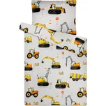 SVITAP sleep well Povlečení mikroflanel Bagr 140x200, 70x90 cm