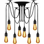 Toolight - Stropní lampa Spider 8xE27, černá, OSW-00018