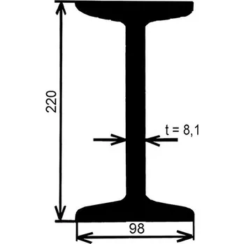 Stavební profil Nosník I 220 – 12 m