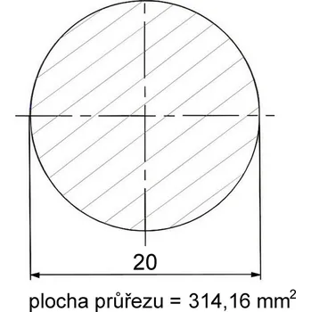 Stavební profil Kruhová ocel plná 20 mm – 6 m