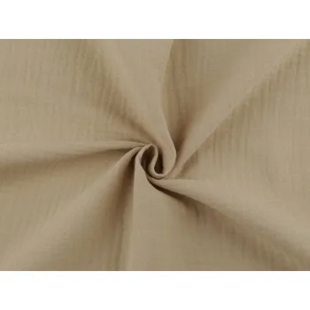 Mušelín / dvojitá gázovina, střední, 2 béžová